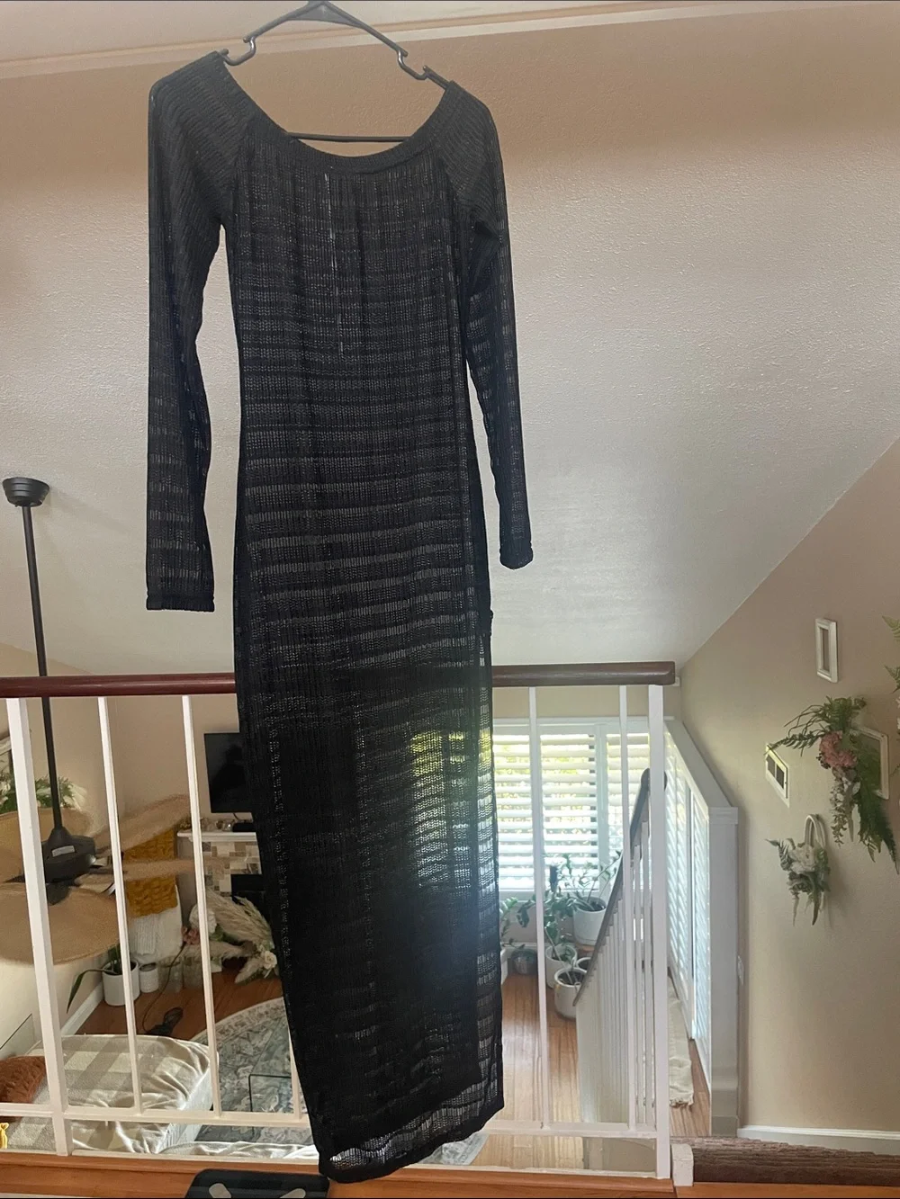 Myra Swim Black Long-Sleeve Swim Coverup Maxi